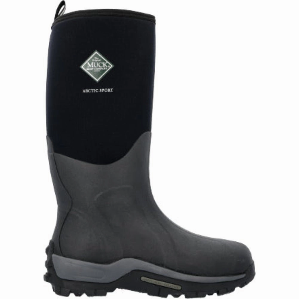 Muck Arctic Grip Men's Sport Tall Boots Asp000a In Black Fashion Focused