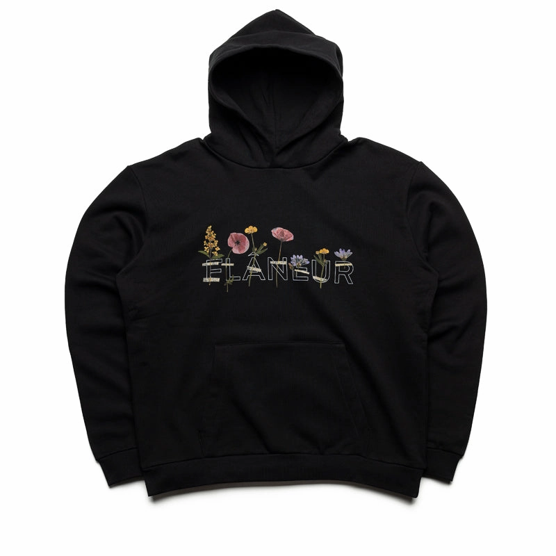 theater look Flaneur Botanical Hoodie - Black