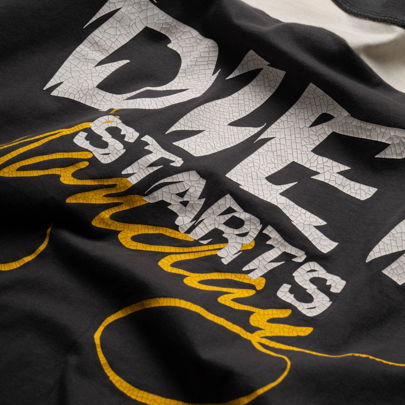 Desert Heat Diet Starts Monday DSM Yoke Tee - Vintage Black