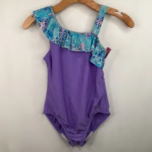 Size 9: Speedo Purple/Blue Dots 1pc Swimsuit Layering Piece Quick Release Buckle System