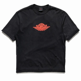 Thin Core LightweightTextile Jordan Rare Air Tee - Black/Chile Red