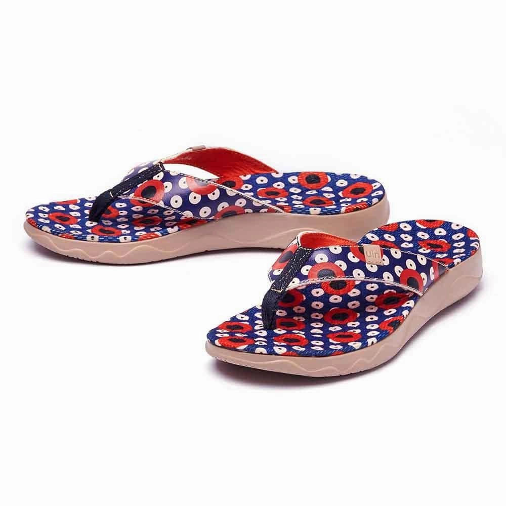 Dots Women Majorca Flip Flops Relax On The Go Chill Walk