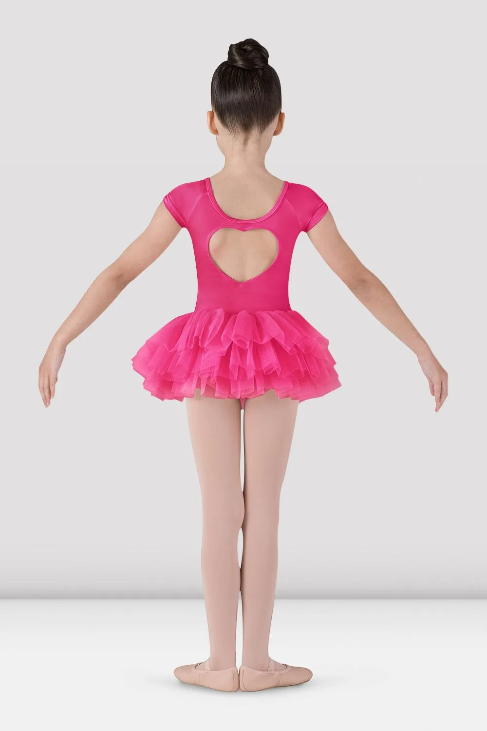 Girls Ife Heart Back Tutu Leotard BondedSeamlessConstruction