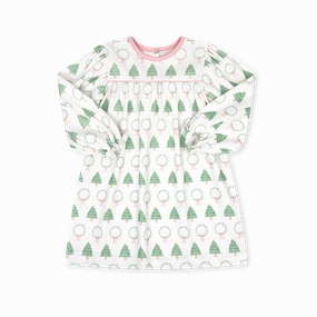 Oh Christmas Tree Long Sleeve Dress - Pensacola Pink Stylish accessories AntiPillingCloth
