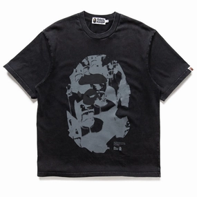 A Bathing Ape Ape Head Heavy Washed Tee - Black Sophisticated Style