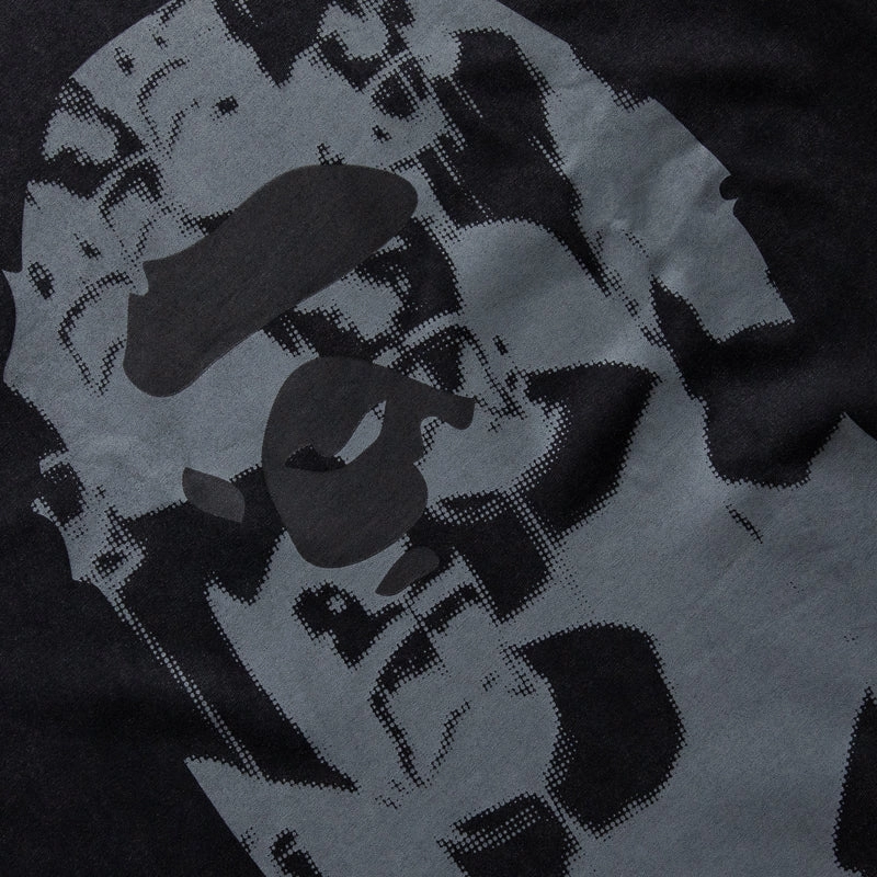 Cozy Robe A Bathing Ape Ape Head Heavy Washed Tee - Black