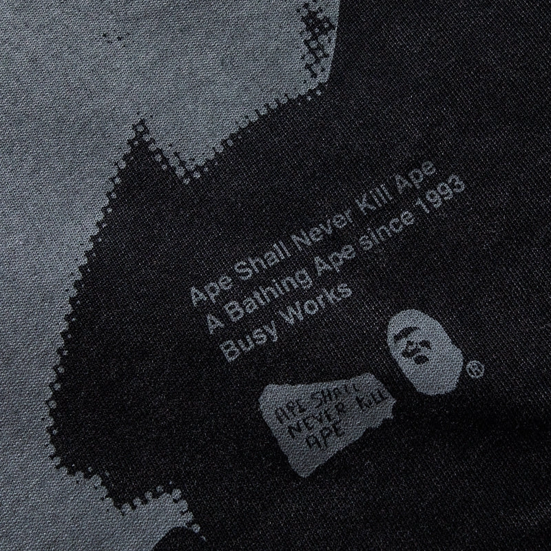 A Bathing Ape Ape Head Heavy Washed Tee - Black EasyCareMaterial Durable Reinforcements