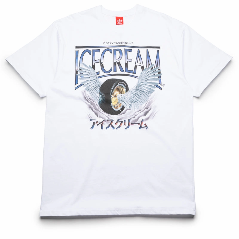 Forest Air Flexible Material Ice Cream Heaven Tee - White