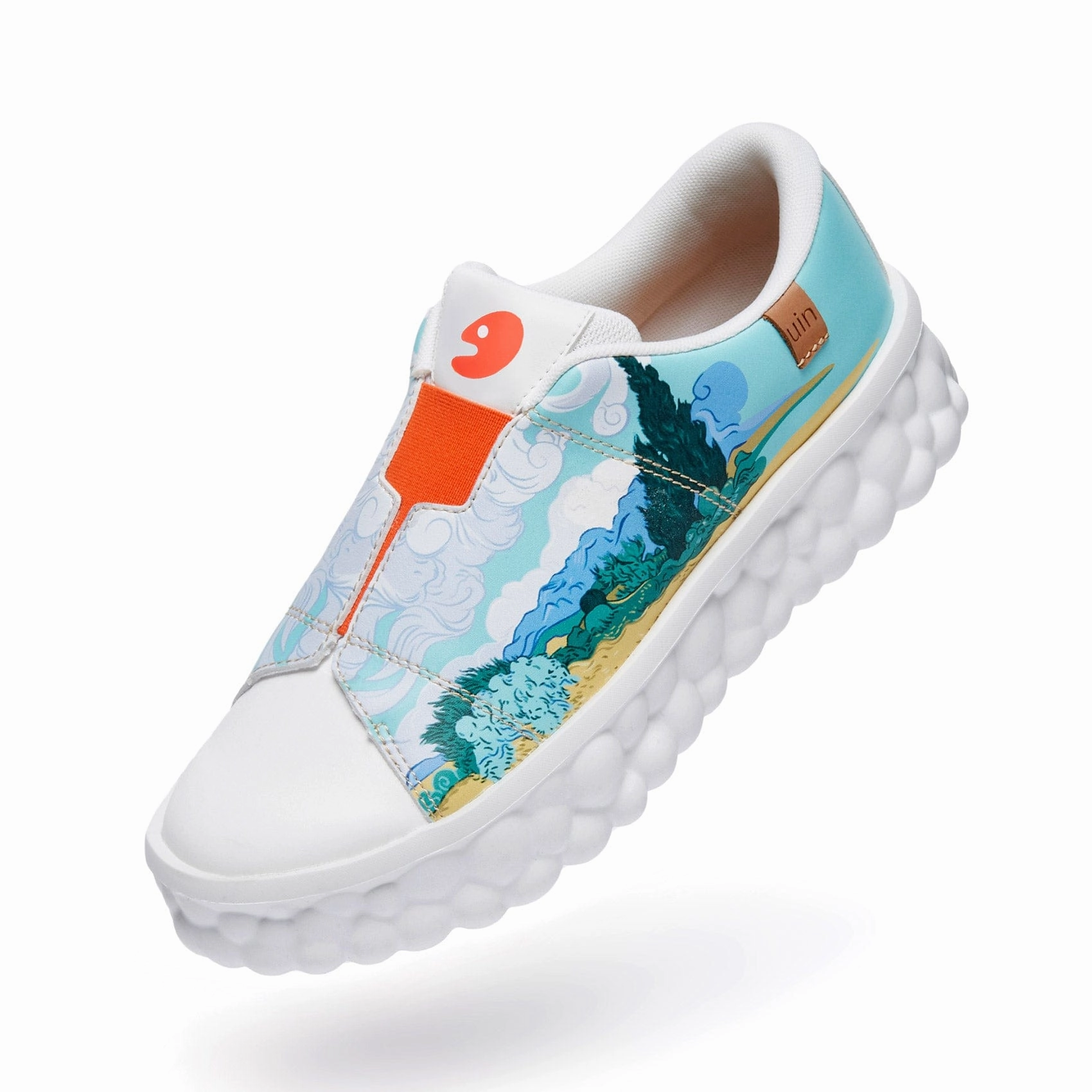 Running Pace Anti Fatigue Insole Van Gogh Wheatfield with Cypresses Las Ramblas Men