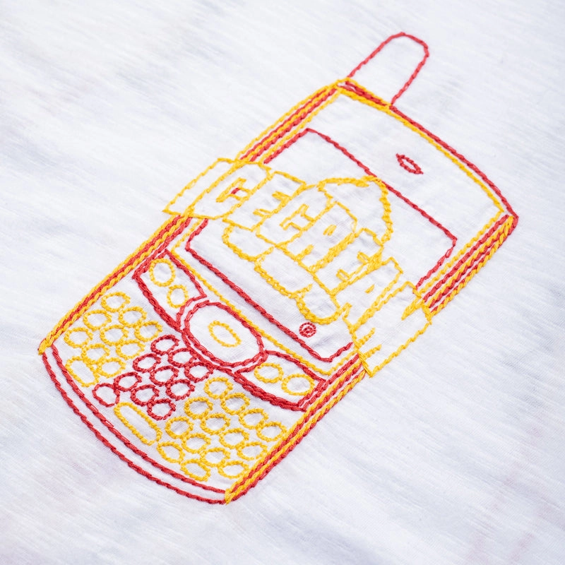 Chill Wear Beaded details Ice Cream Chains Tee - White