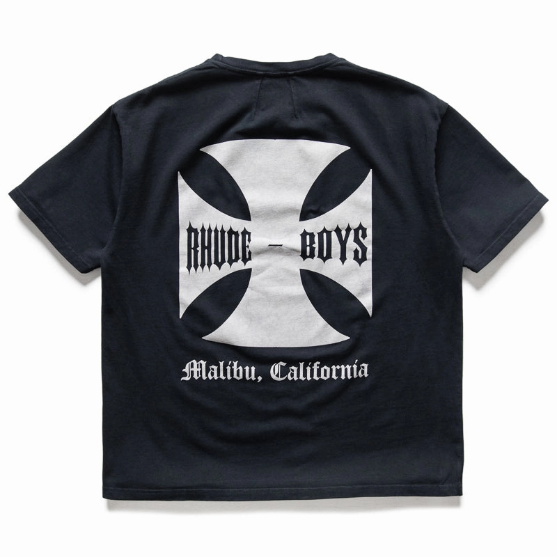 Rhude Boys Tee - Vintage Black Chic Skirt Cool Nylon