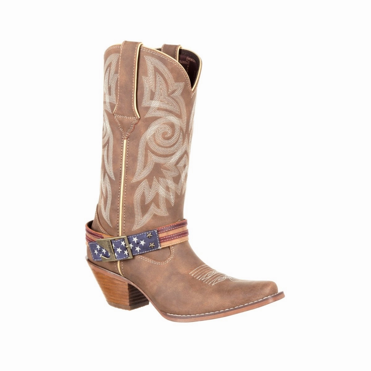 Grippy Outsole Daily Walks Durango Crush Women's Flag Accessory Western Boots Drd0208 In Brown