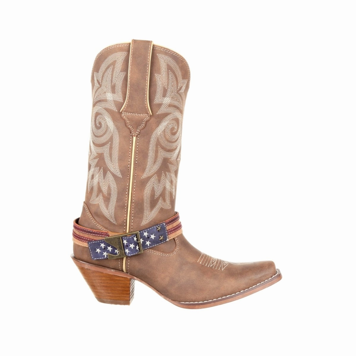 Durango Crush Women's Flag Accessory Western Boots Drd0208 In Brown Soft Padding