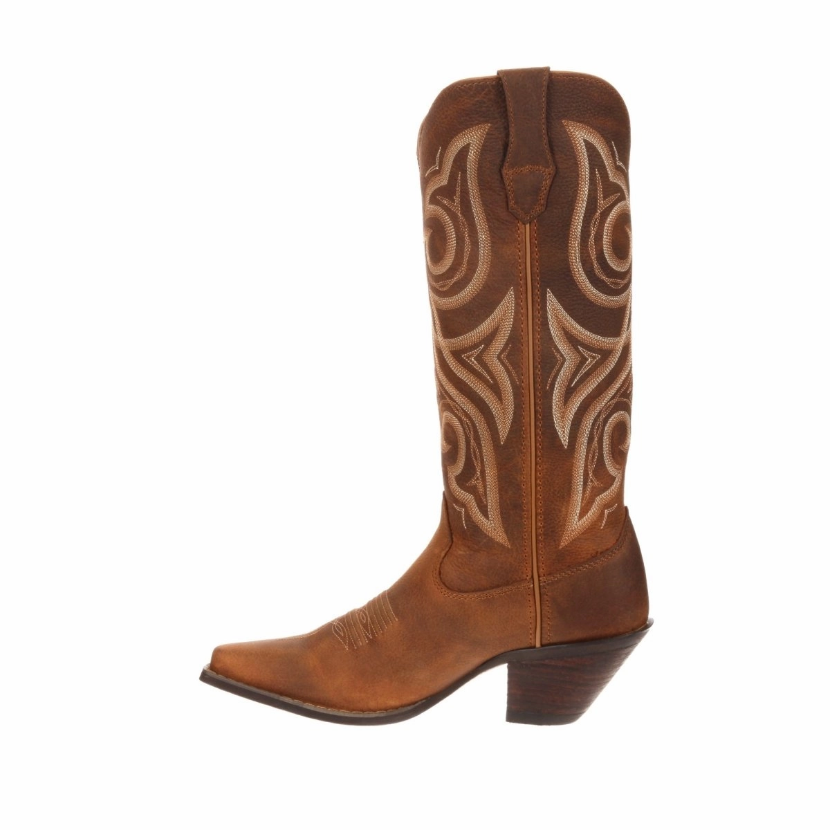 Padded collar Durango Crush Women's Tan Jealousy Western Boots Rd3514 In Distressed Cognac