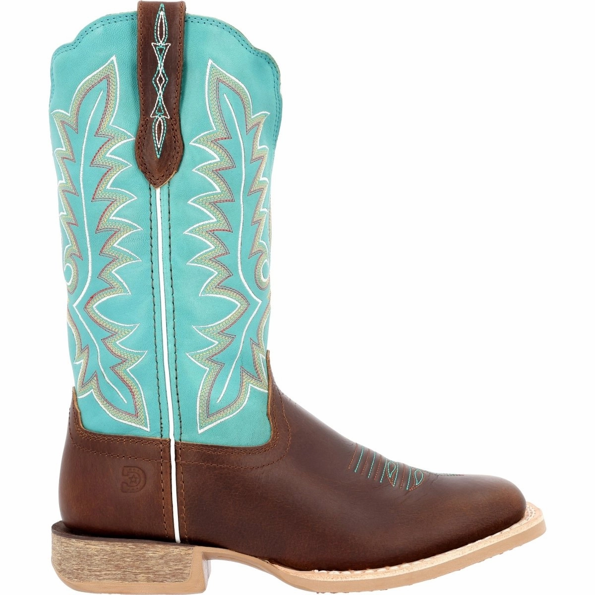 Durango Lady Rebel Pro Women's 12" Western Boots Drd0443 In Bay Brown And Arctic Blue Oil-Resistant Chill Weather