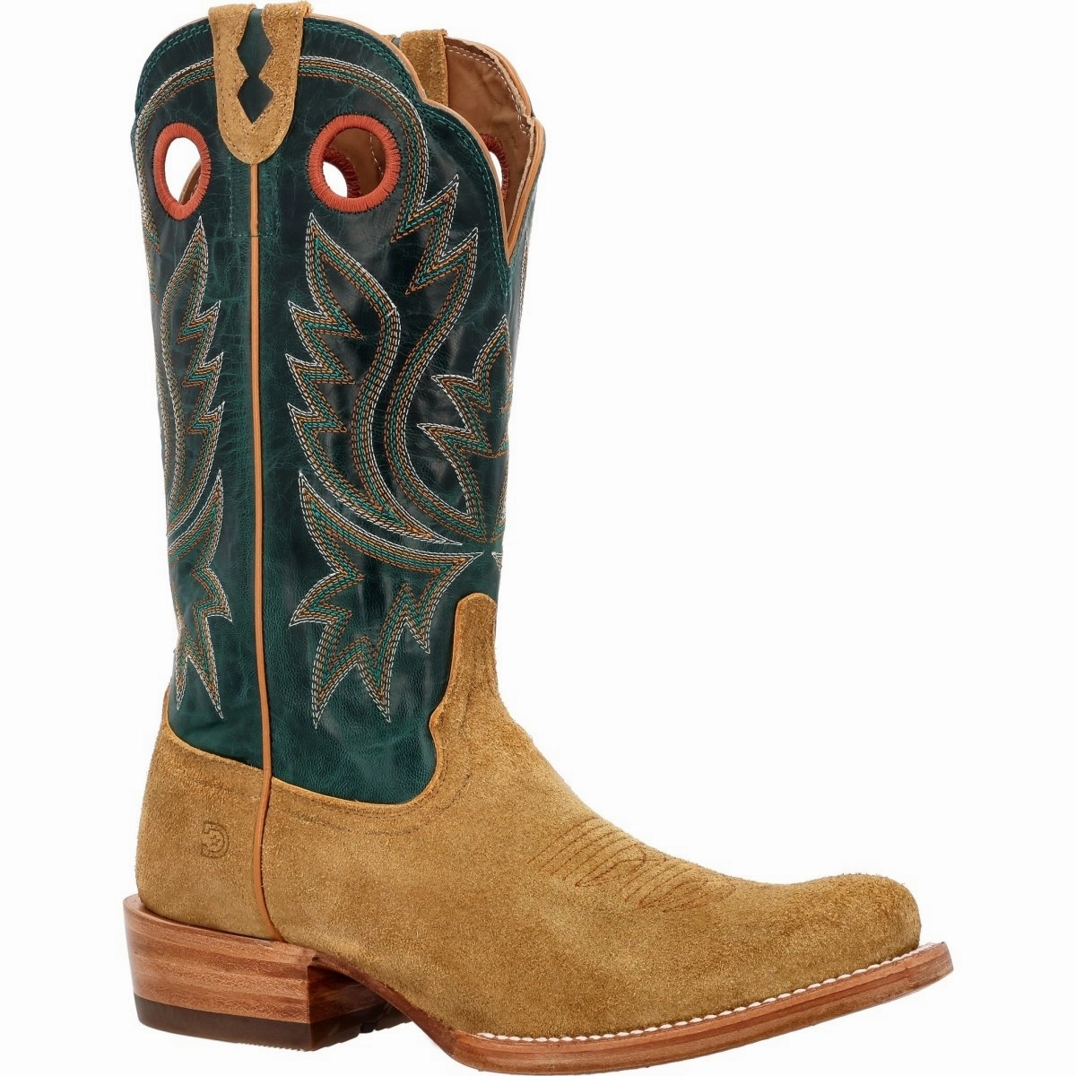Durango? Men's PRCA Collection Roughout Western Boot DDB0465 In Goldenrod And Deep Teal Thermal Core Morning Walk
