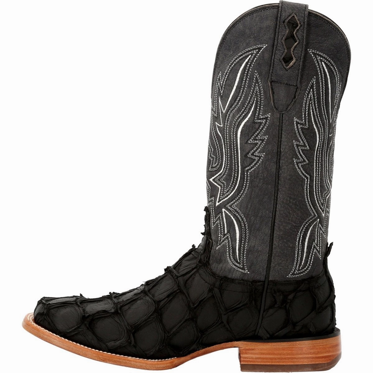 Durango Premium Exotics Men's Western Boots Ddb0381 In Matte Black Pirarucu well-made Casual Walk