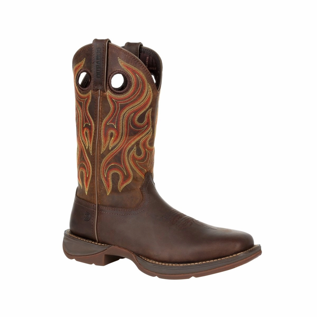 Durango Rebel Men's 12" Western Boots Ddb0317 In Dark Chestnut Leather Comfort Low Profile Design