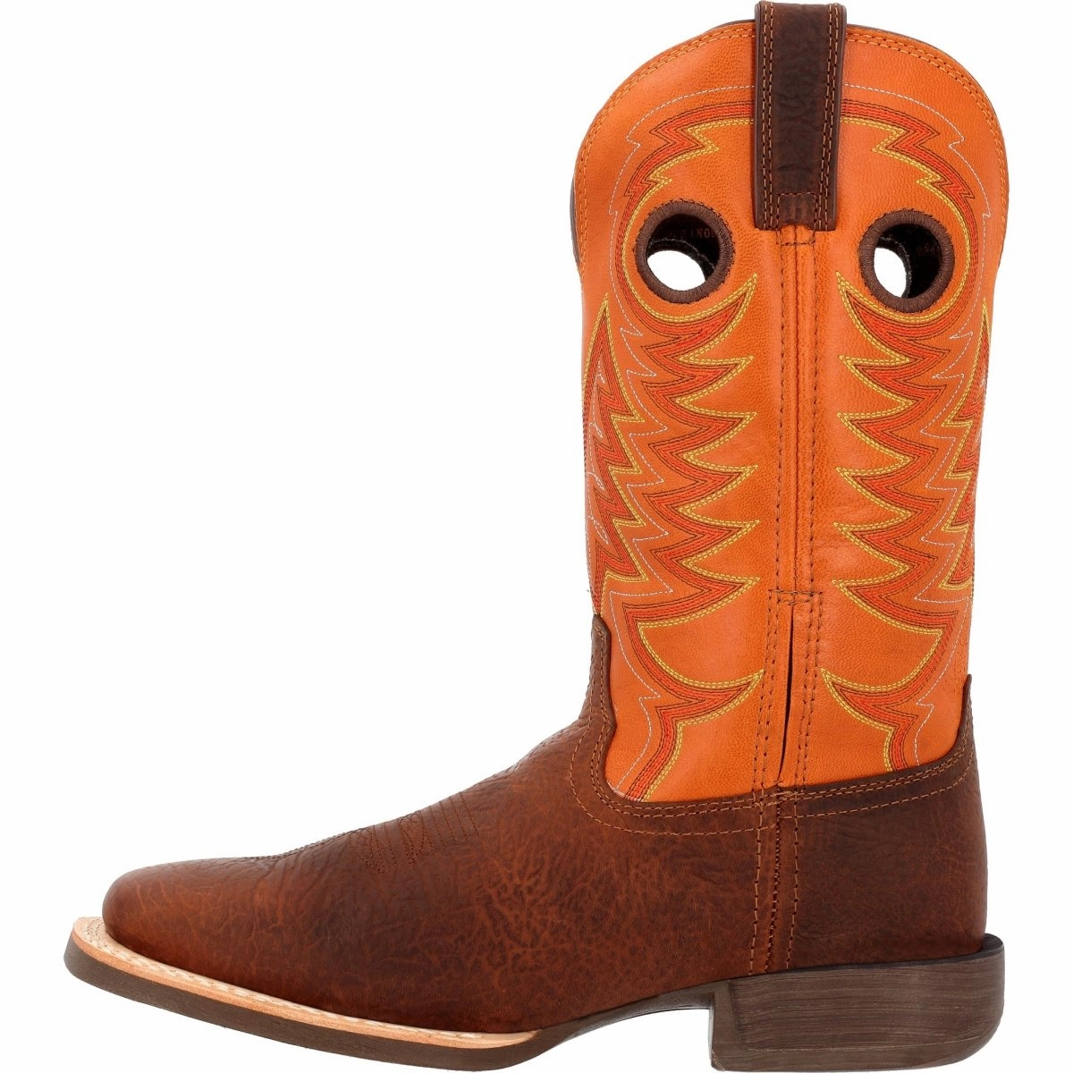 Impact-resistant Sole Durango Rebel Pro Men's Pull-on Western Work Boots Ddb0230 In Brown And Orange