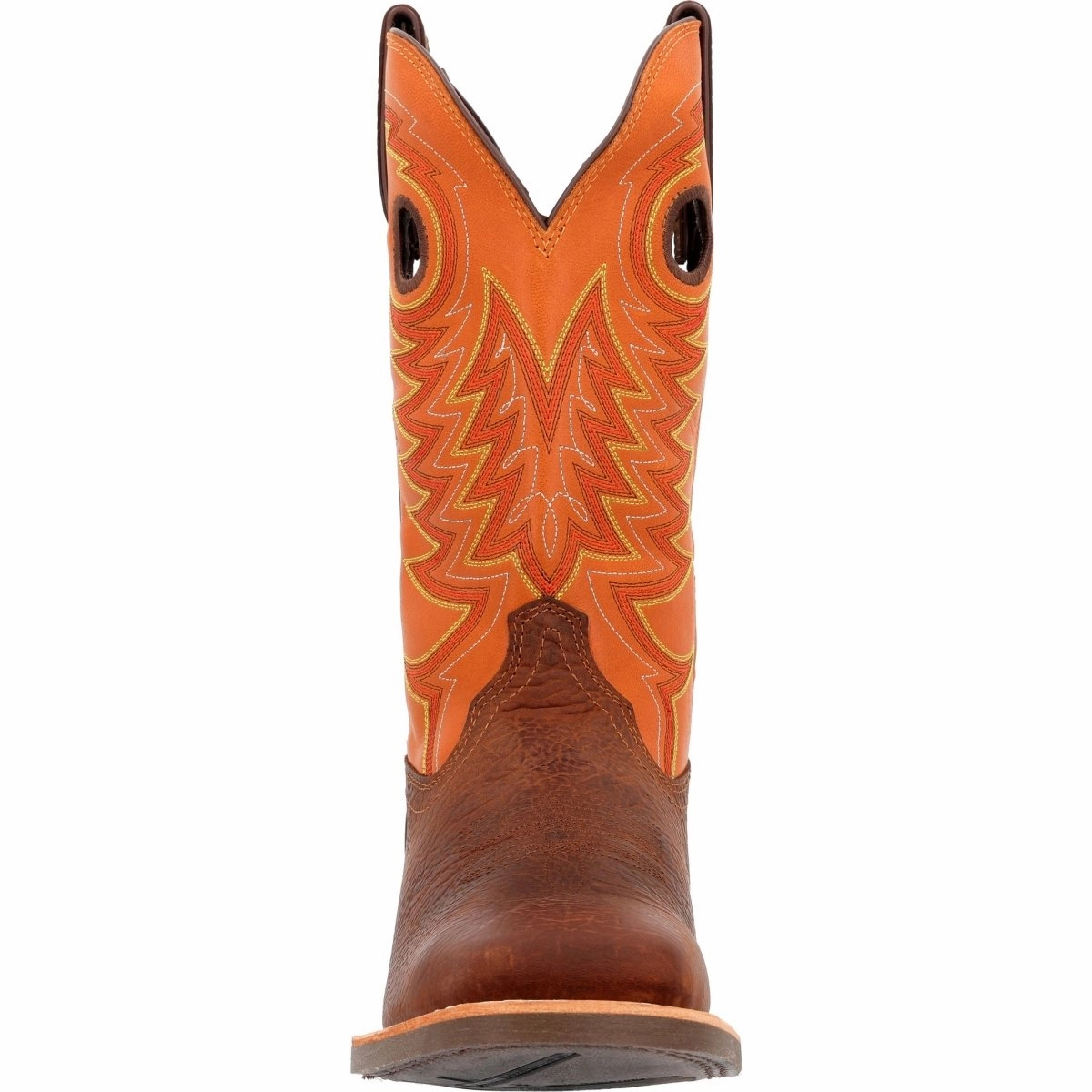 Enhanced grip Durango Rebel Pro Men's Pull-on Western Work Boots Ddb0230 In Brown And Orange