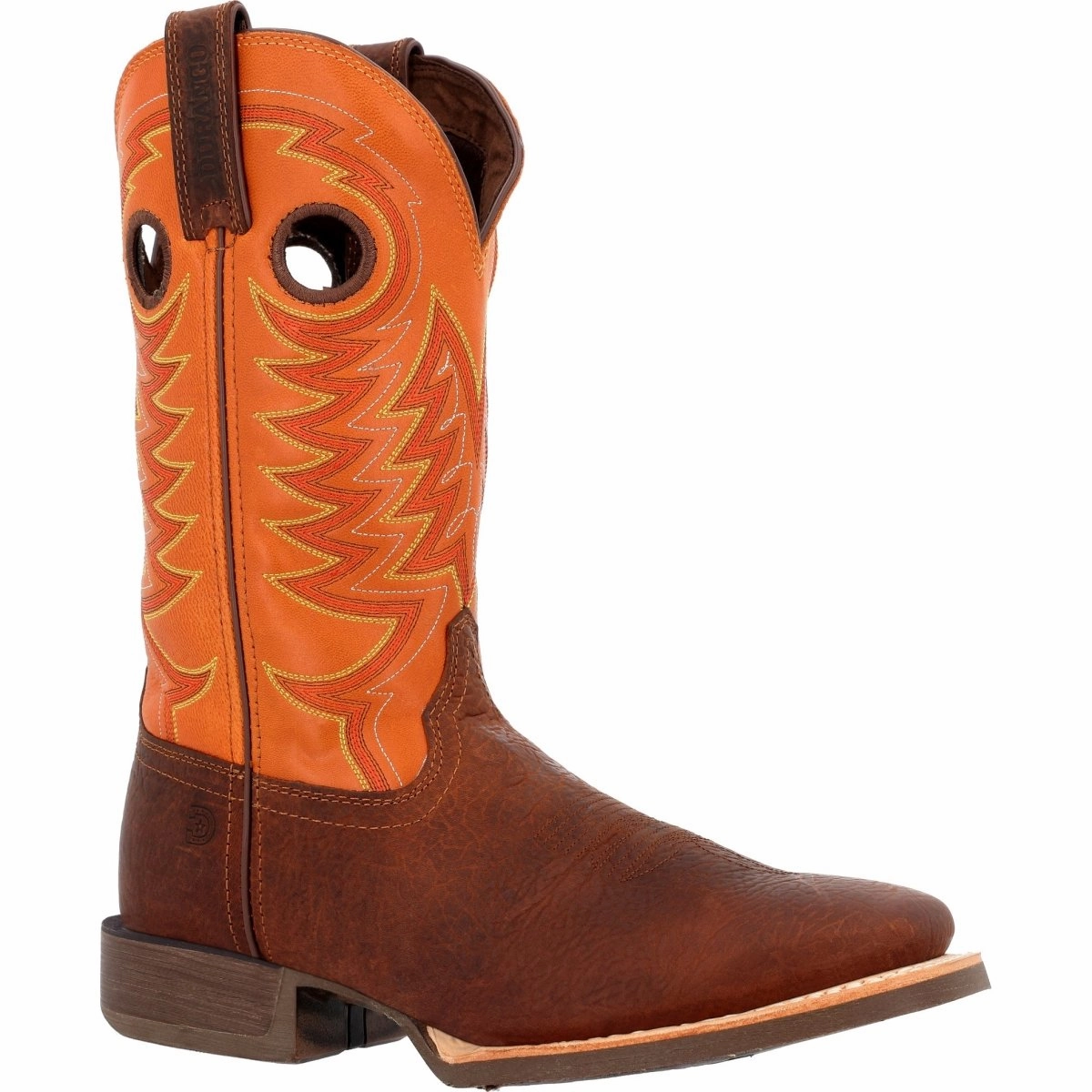 Durango Rebel Pro Men's Pull-on Western Work Boots Ddb0230 In Brown And Orange Wear Shield Shoes