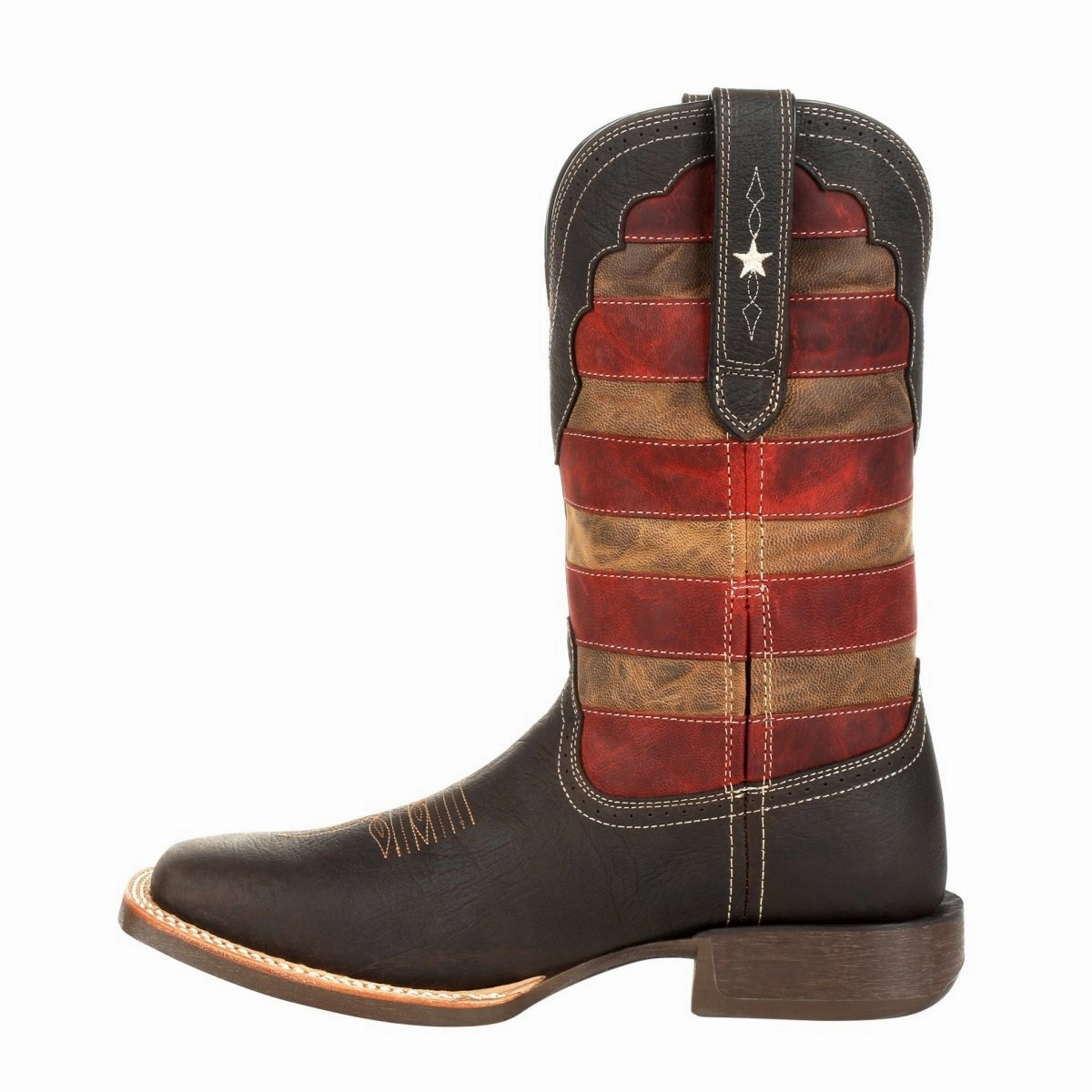 Durango Rebel Pro Men's Western Boots Ddb0303 In Dark Chestnut And Vintage Flag safety gear Heat Resistant Gear