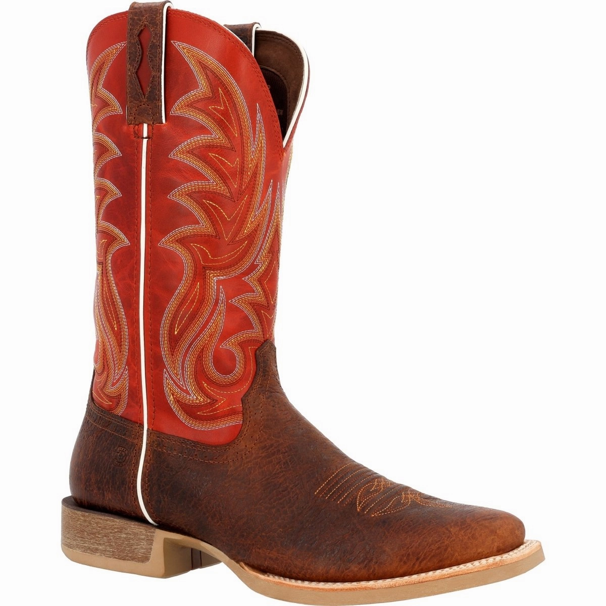Durango Rebel Pro Men's Western Boots Ddb0476 In Cognac Crunch And Rusty Red Secure Cushioning