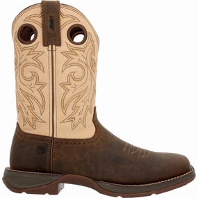 Street Walk Closed Toe Durango? Rebel? with InsulKul? Men's Western Boot DDB0498 in Coffee And Bone