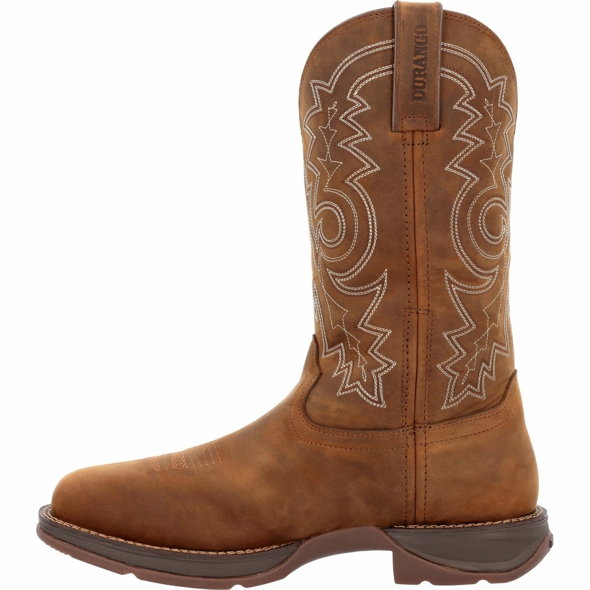 Durango Rebel Work Men's Steel Toe Waterproof Western Boots Ddb0389 In Saddle Brown Heavy Duty Cushion