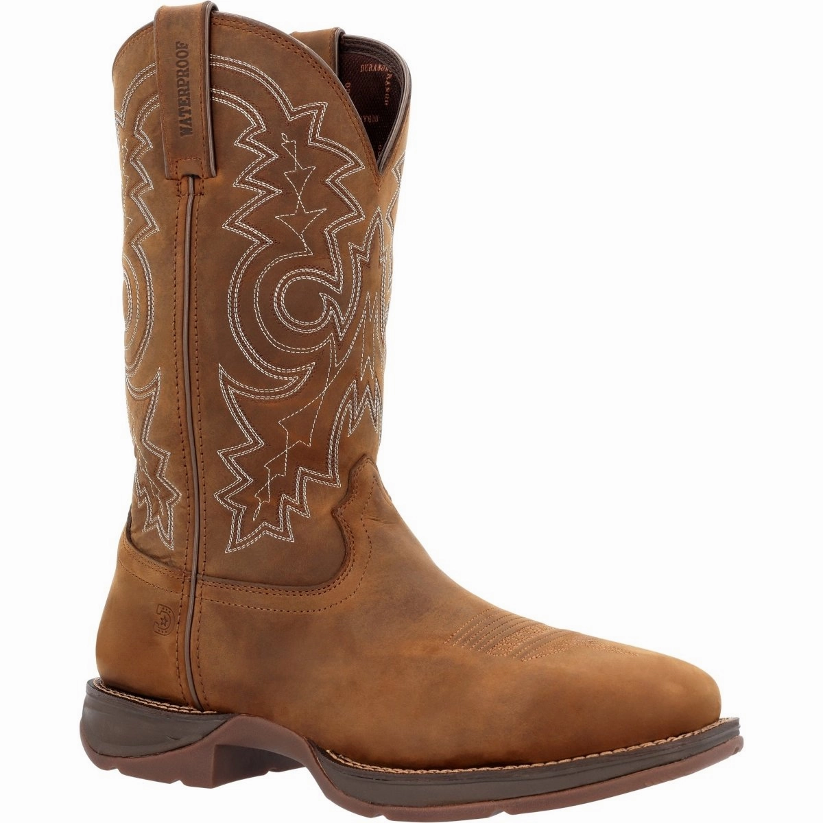 Work Ready Impact Resistant Gear Durango Rebel Work Men's Steel Toe Waterproof Western Boots Ddb0389 In Saddle Brown