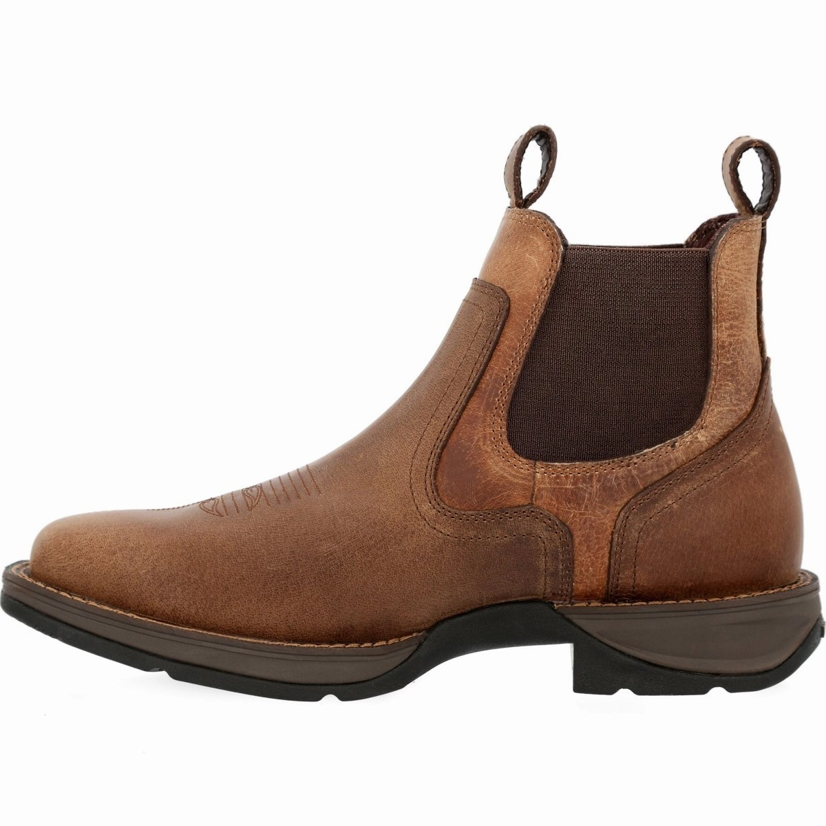 Cushion Build Durango Red Dirt Rebel Men's Square-Toe Western Boots Ddb0460 In Old Town Brown And Tan