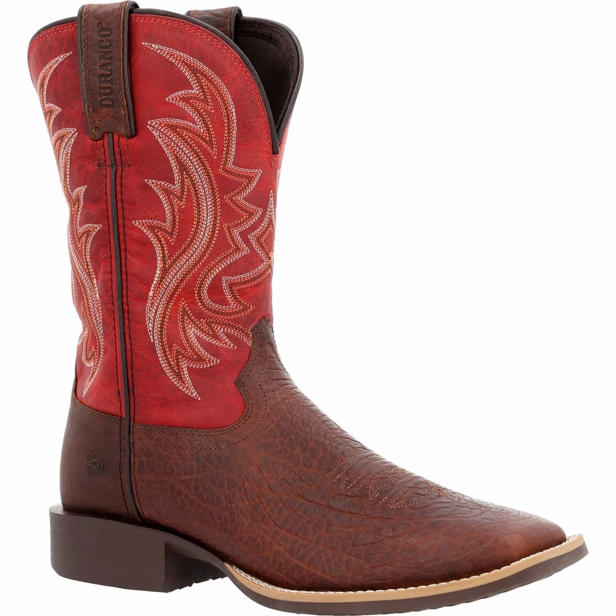 Durango Shyloh Men's Western Boot DDB0494 in Mahogany And Dynamite Red Extreme Comfort Tough protection