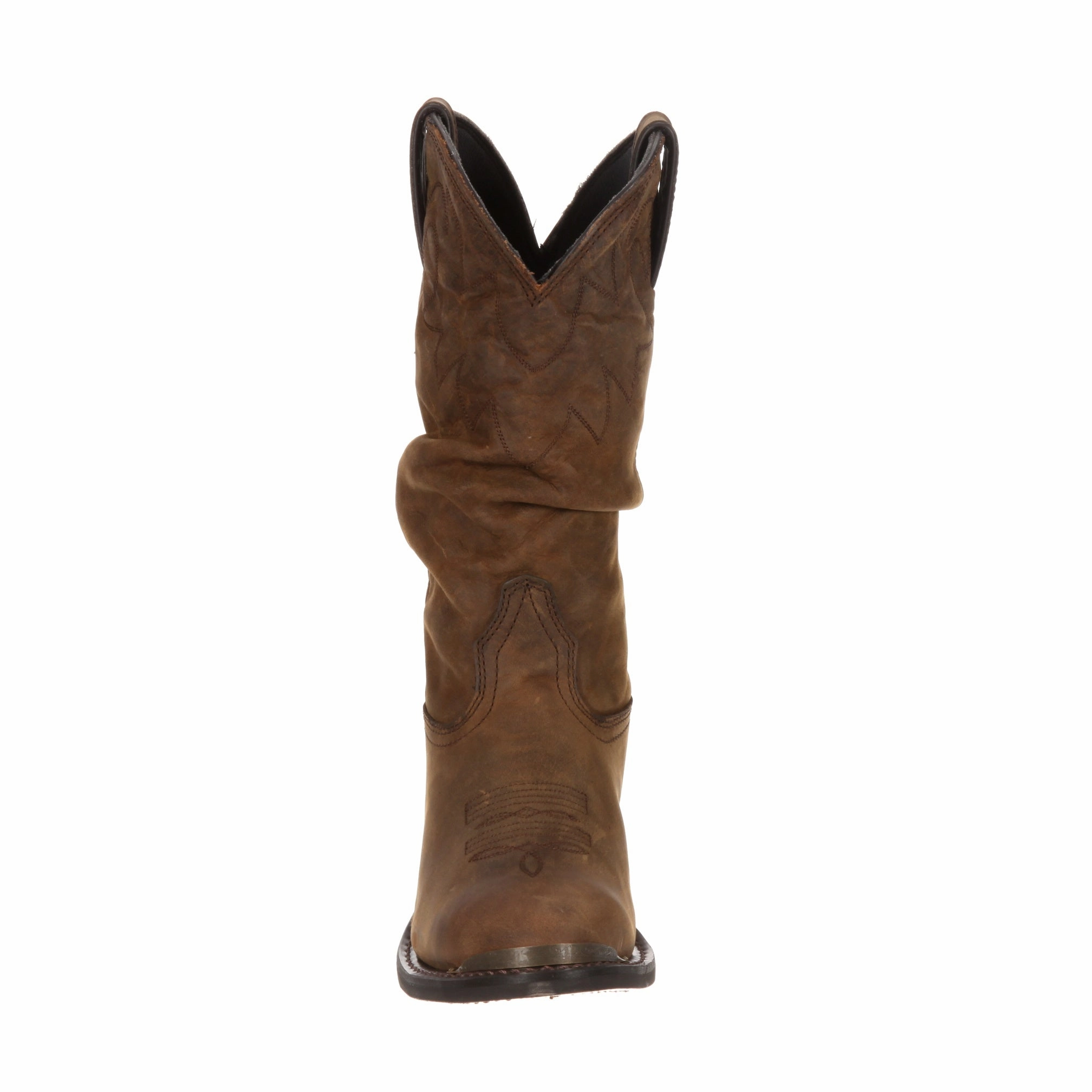 Cushioned Footbed Eco Material Comfort Seeker Durango? Women's Distressed Tan Slouch Western Boot Rd542 In Brown