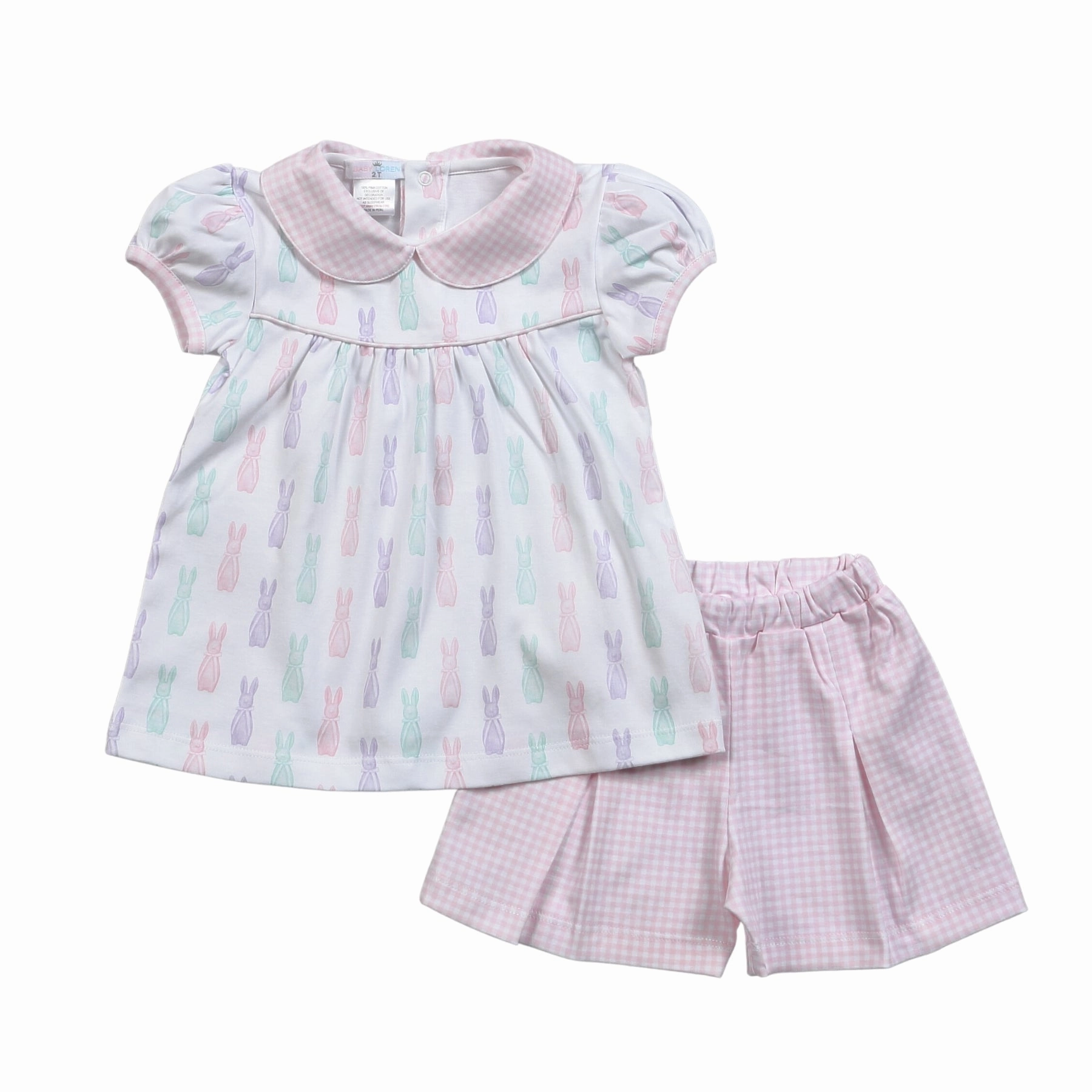 Fresh Ease Fairy Touch Easter Bunnies Pima Short Set