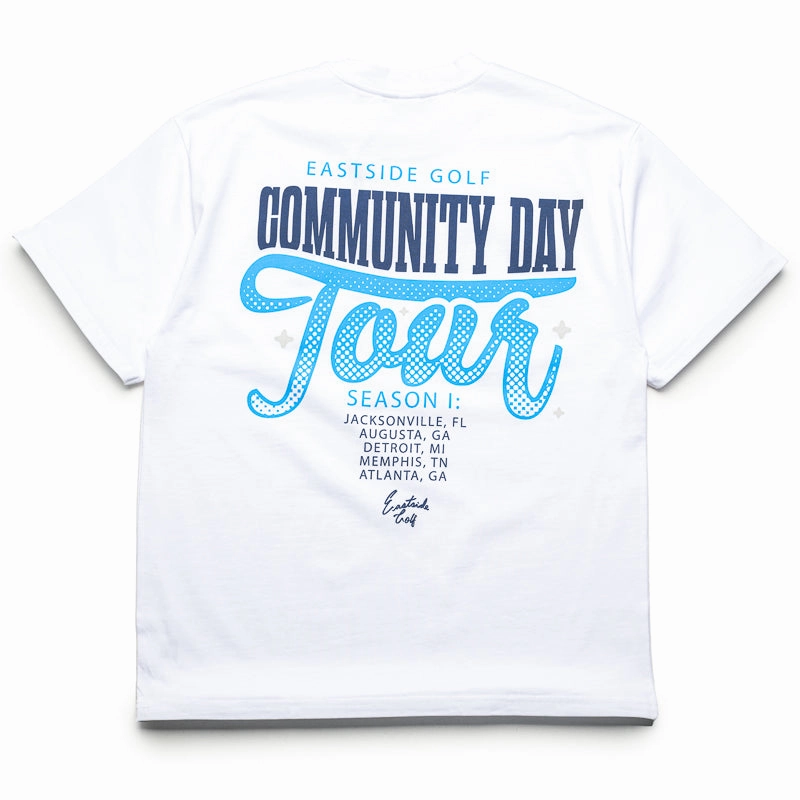 StainResistant Fabric Eastside Golf Community Tee - Bright White