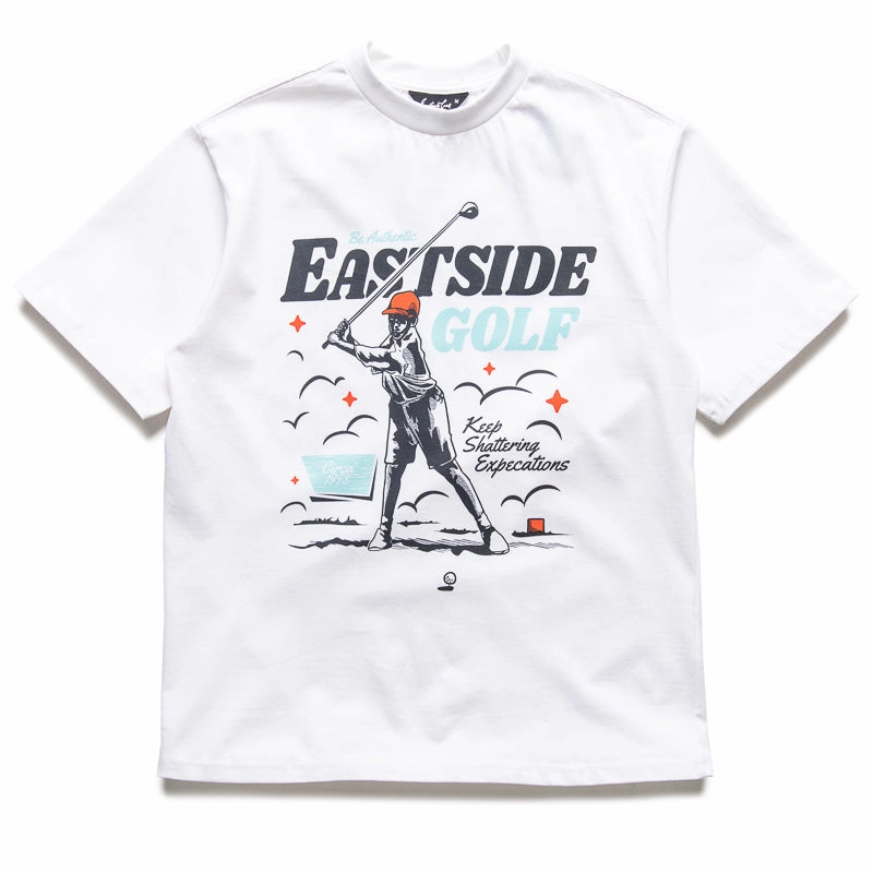 Data Mode Warm Vest Eastside Golf Keep Shattering Expectations Tee - White