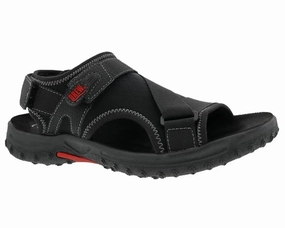 stain resistant coating Drew Wander Men's Adjustable Sandal In Black Combo