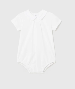 World Edge White Pointed Collar Bodysuit