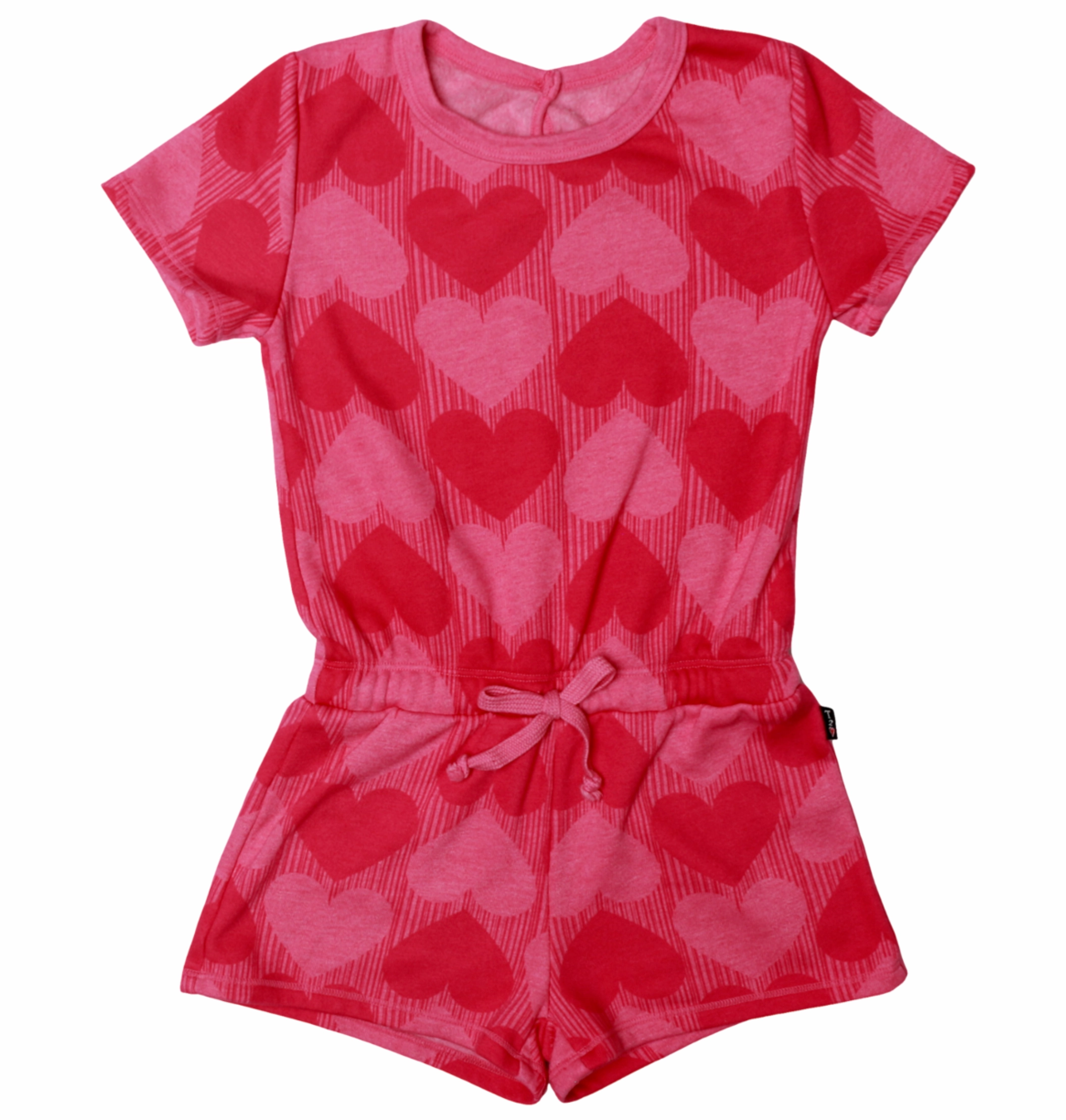 Chic Jacket Cozy Design Easy Romper Barbie Pink w/ Hearts