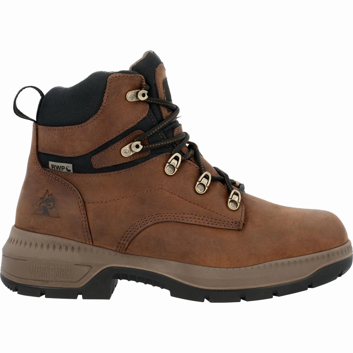 Rocky Worksmart Men's Waterproof Work Boots Rkk0457 In Brown Waterproof Design