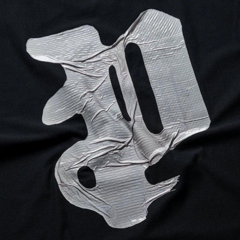 Move Fast SustainableCertified Purple Brand Taped Gothic P Tee - Black