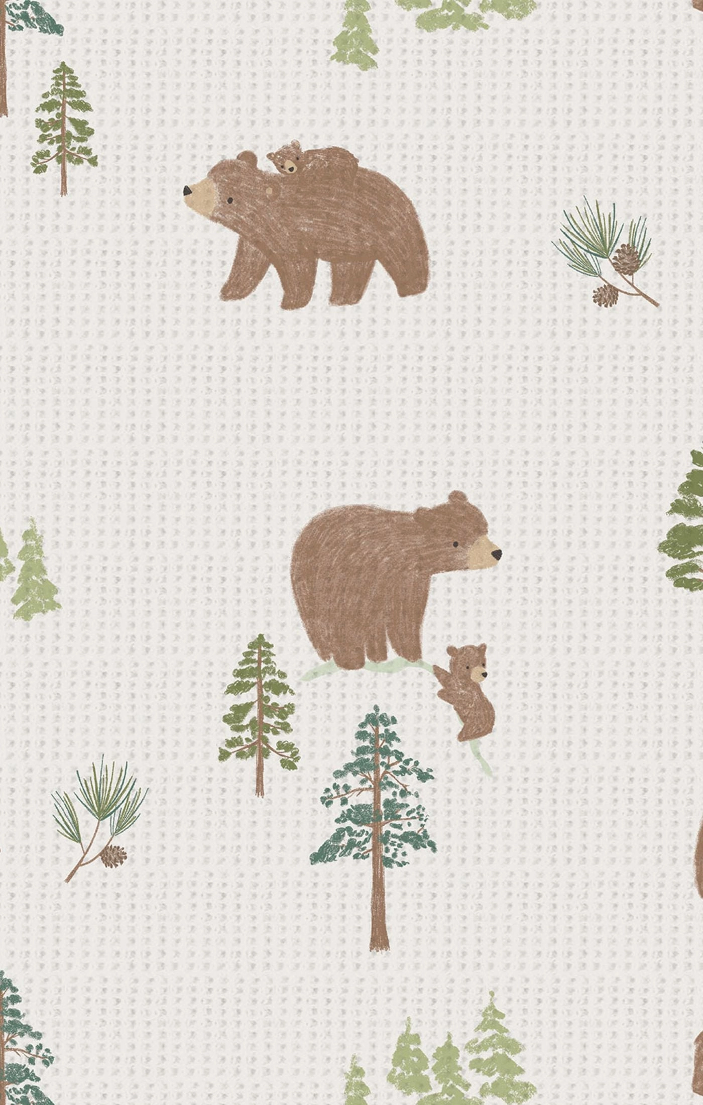 Fashion Core Sweet Brown Bears - Romper w/ Contrast Sleeves