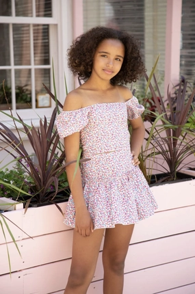 Park Day The Drew Skirt - Blue Ditsy Floral