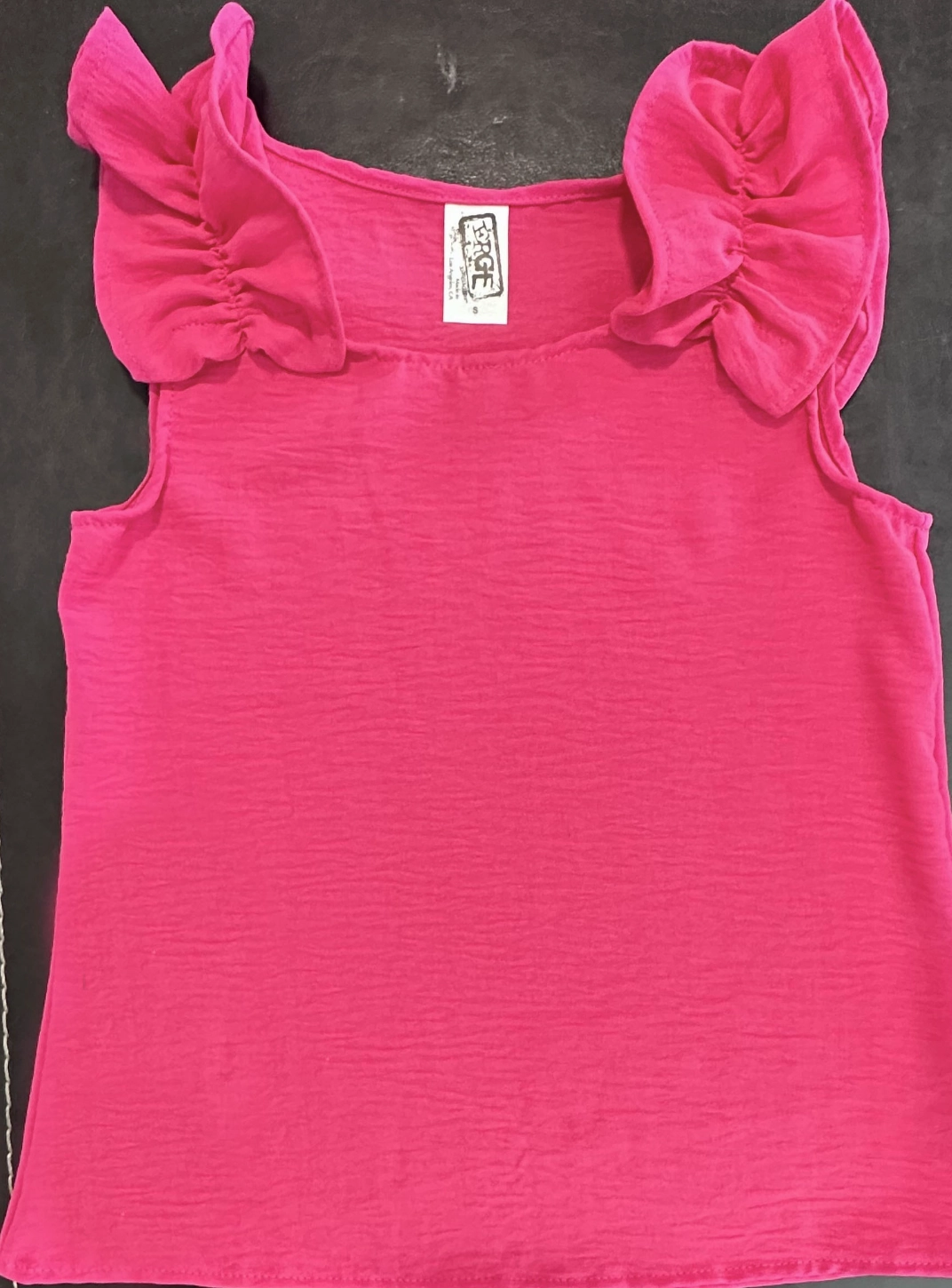 Clear Glow Linen Tank - Hot Pink