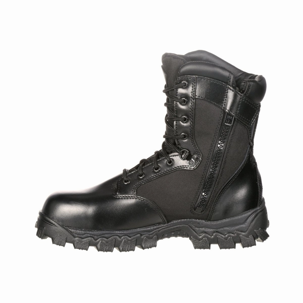 Soft Material Walk Support Rocky Alpha Force Zipper Waterproof Public Service Men's Boot Fq0002173 In Black