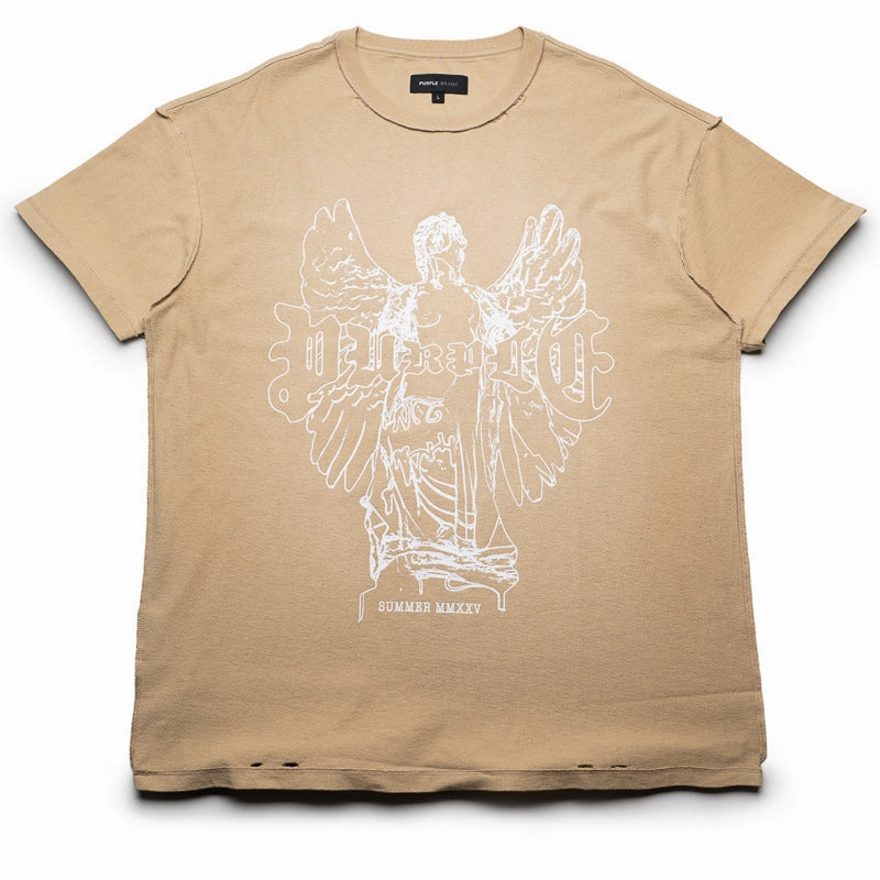 Comfortable Layer WrinkleResistant Purple Brand Guardian Tee - Tan