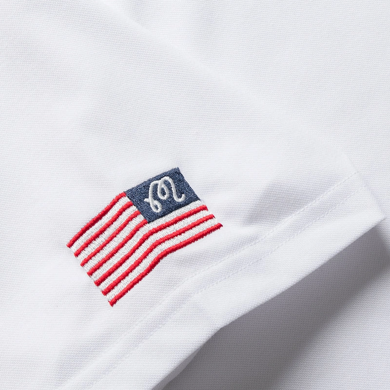 Malbon Golf Eagle Buckets Performance Pique Polo - White FoldableDesign