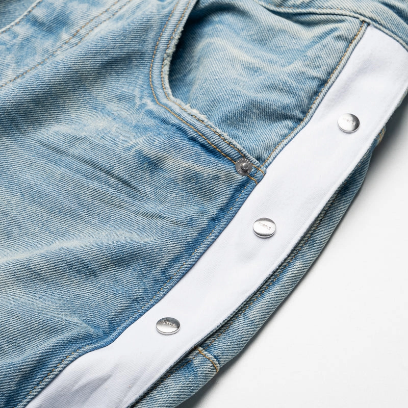 Purple Brand Tearaway Sidesnap Jean - Light Indigo Campus Vibe CoolingChannelFabric