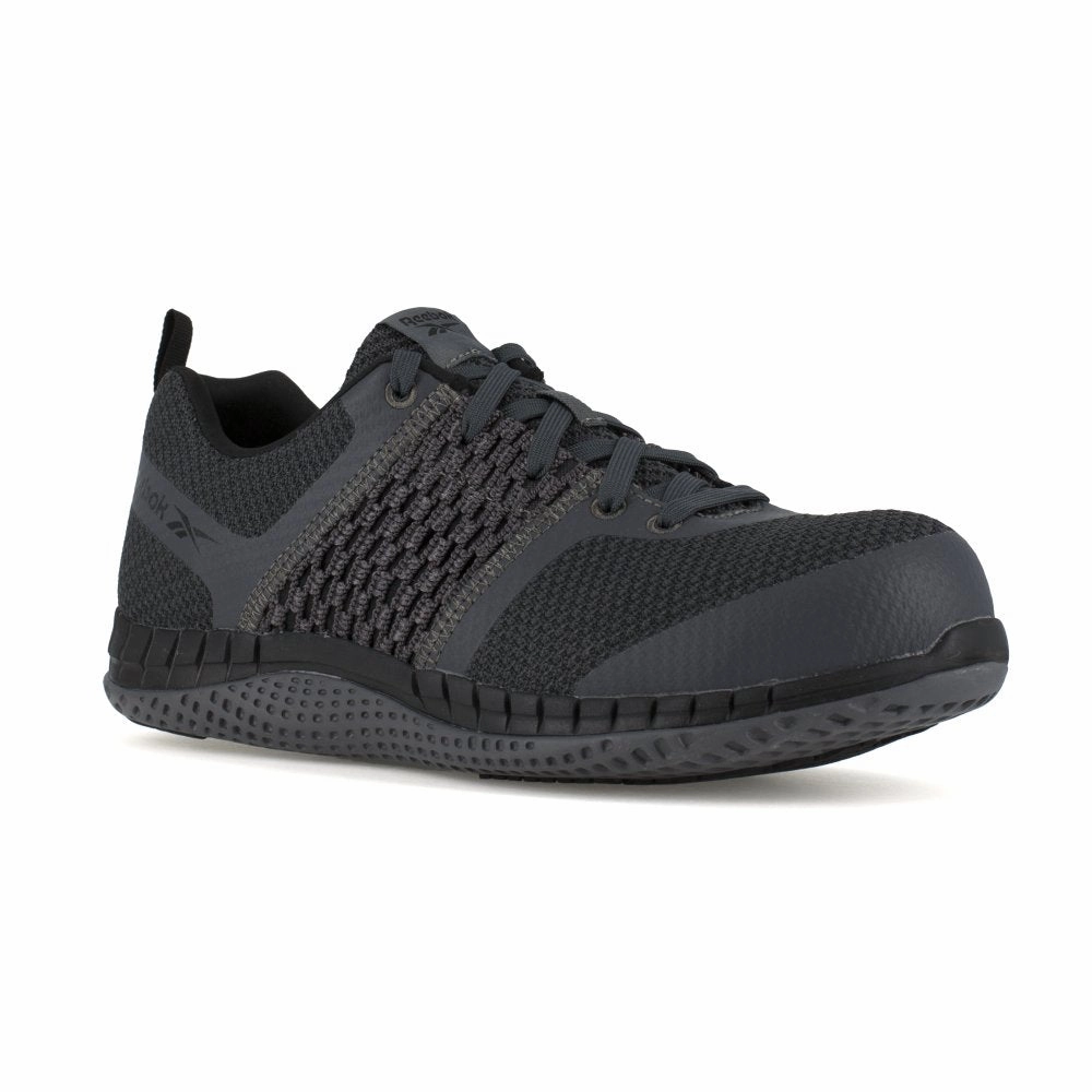 endurance trail shoes Reebok Print Work Ultk Athletic Work Shoe Men's Composite Toe Rb4248 In Coal Grey And Black