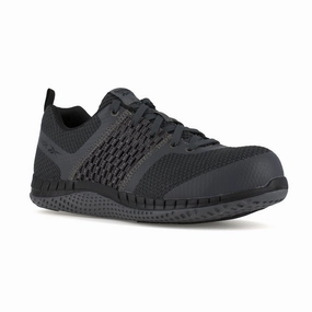 endurance trail shoes Reebok Print Work Ultk Athletic Work Shoe Men's Composite Toe Rb4248 In Coal Grey And Black